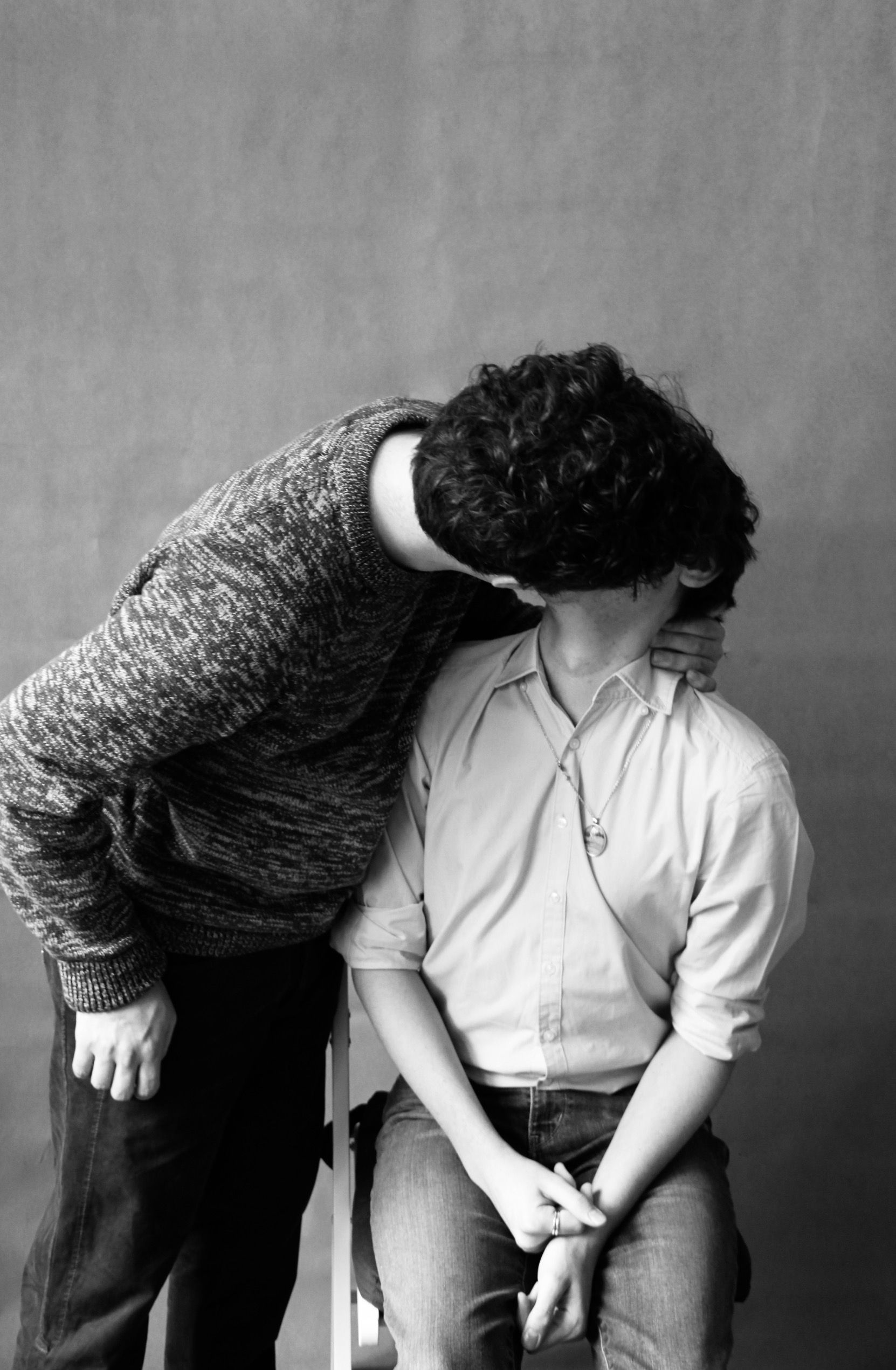 Black and White Photo of Two Men Kissing · Free Stock Photo