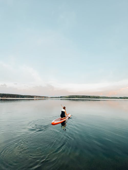 Fotobanka s bezplatnými fotkami na tému kľačanie, lopata, paddleboarding