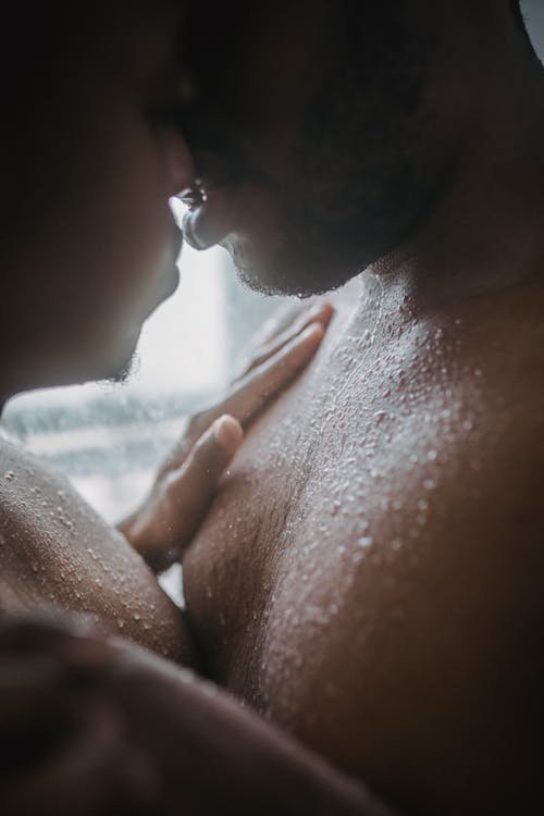 Free Close Up of Couple Shower Together Stock Photo