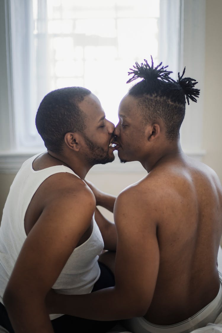 Two Men Kissing