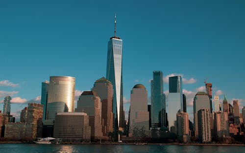 Free stock photo of blue sky, boat, buildings