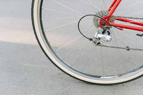 Free Close-Up Photograph of a Bicycle Wheel Stock Photo