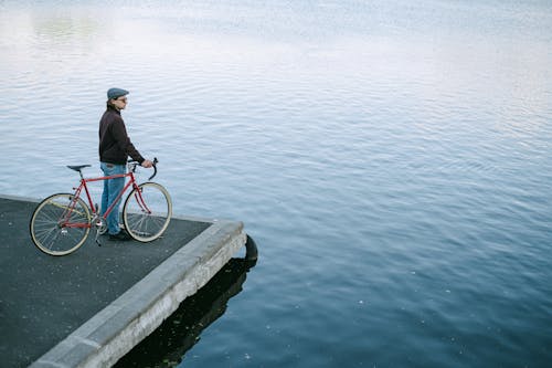 Imagine de stoc gratuită din apă, bicicletă, blugi denim