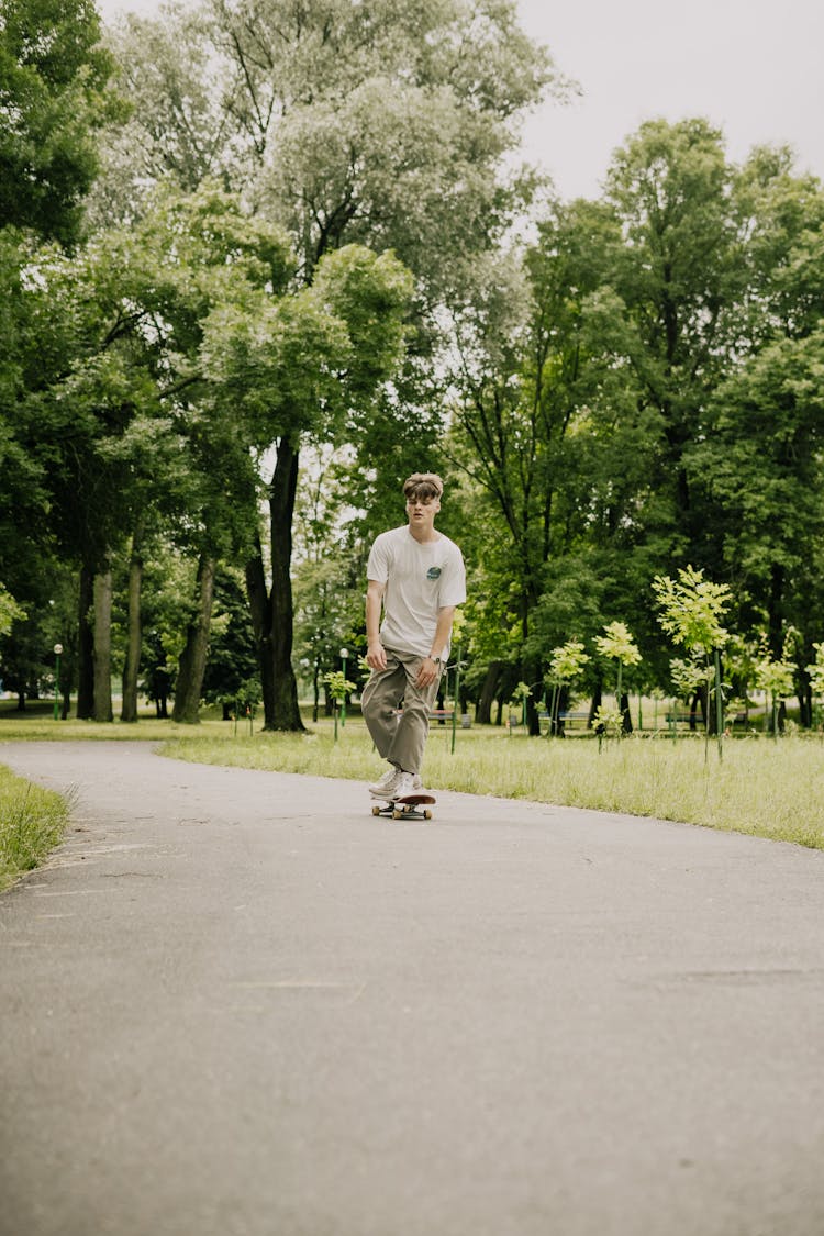 Man Riding Skateboard