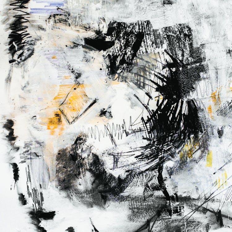 White And Black Abstract Painting