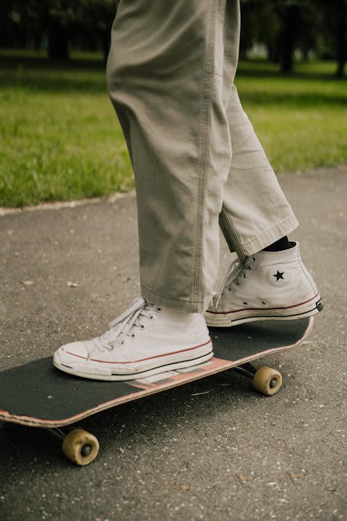 Free a Person Riding a Skateboard Stock Photo