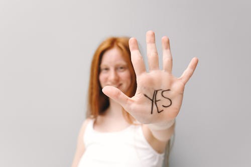 A Woman Showing Her Palm