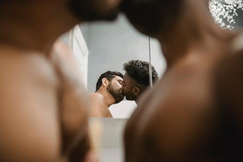 Two Men Kissing