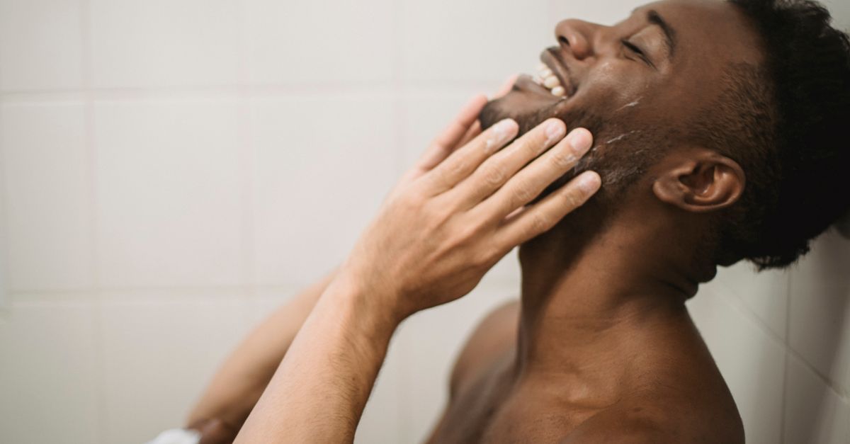 man skincare routine