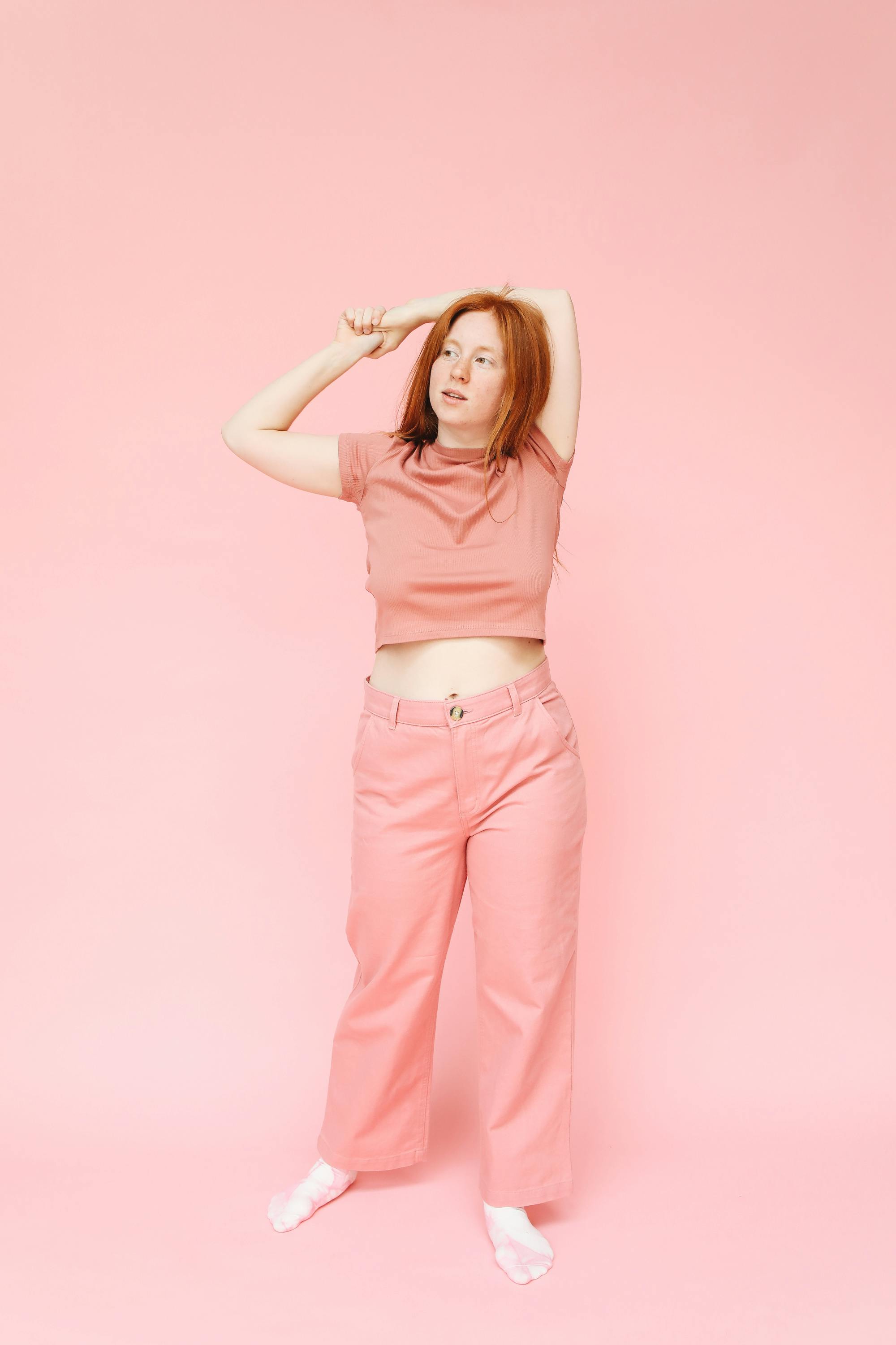 A Woman in Pink Shirt and Pink Pants · Free Stock Photo