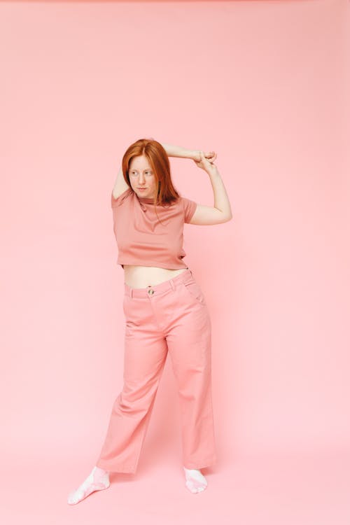 A Woman in Pink Shirt and Pink Pants · Free Stock Photo