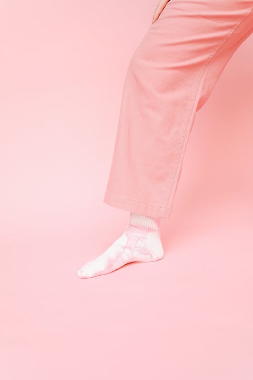 A Person in Pink Pants and Pink Socks