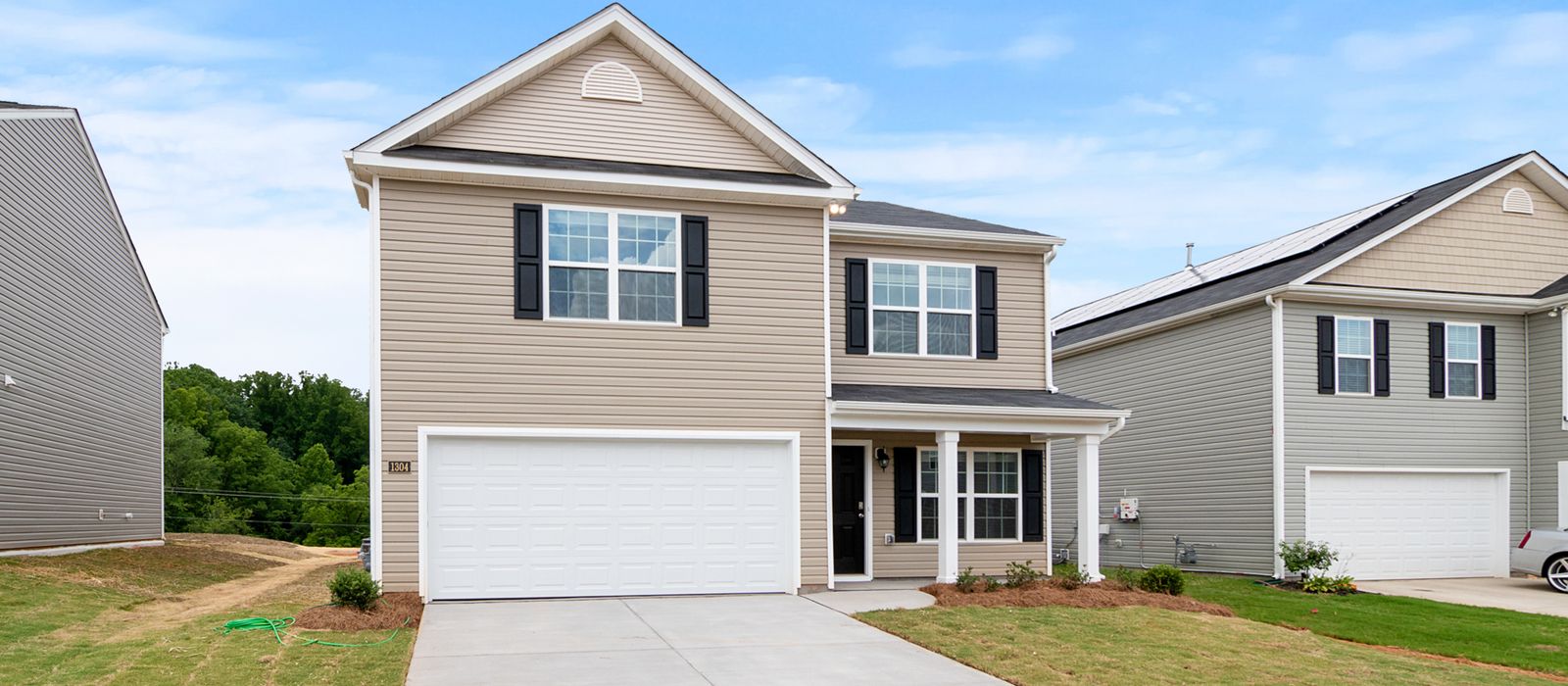Two-story suburban home on a sunny day