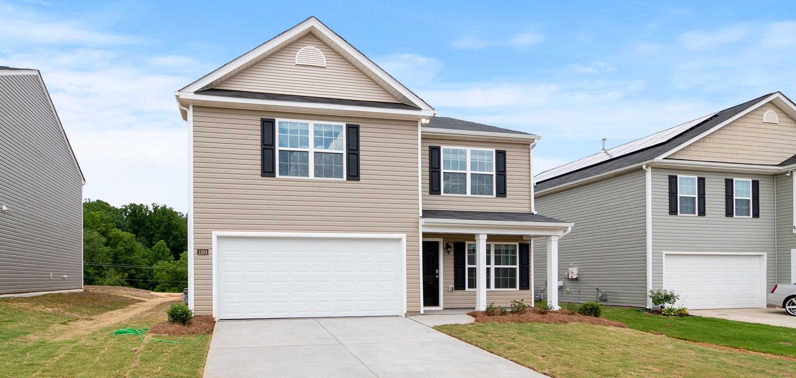 Two-story suburban home on a sunny day