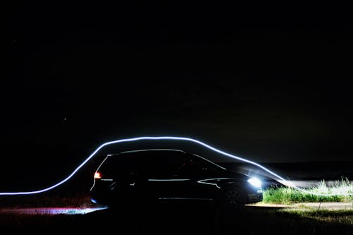 Free stock photo of at night, black car, car