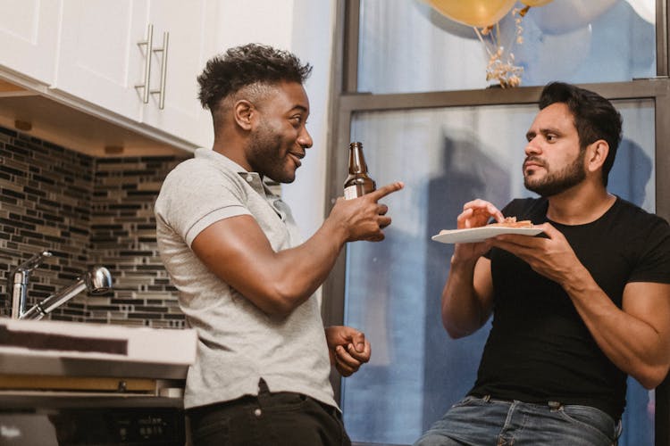 Couple Eating And Drinking