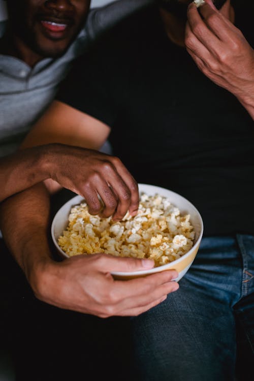 Free Close up of a Bowl of Popcorn Stock Photo