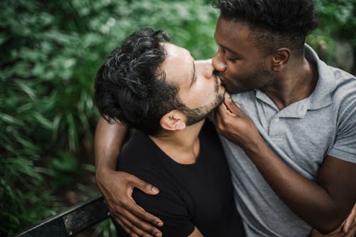 Free Two Men Kissing Stock Photo