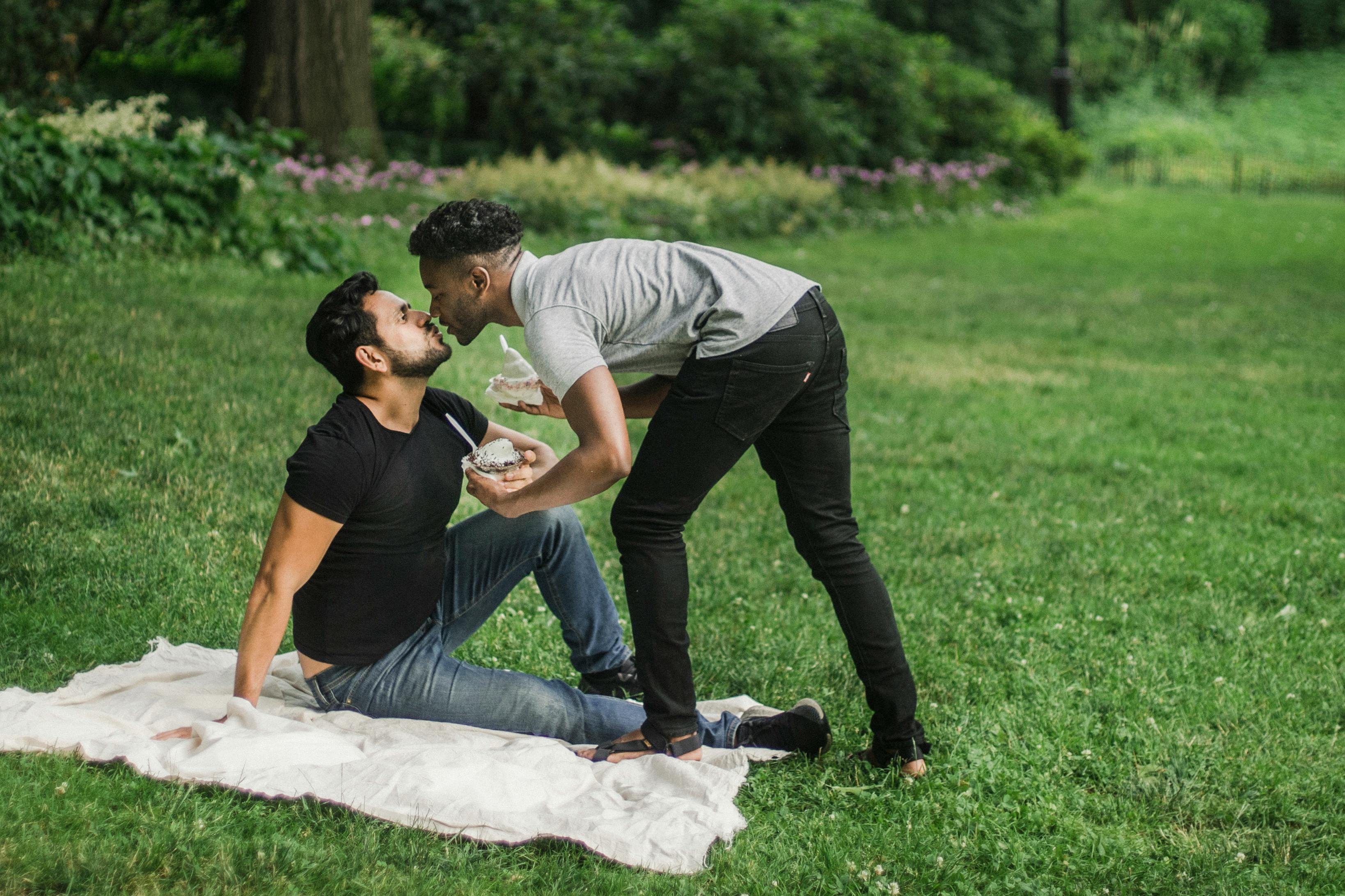 Two Men Having a Picnic · Free Stock Photo