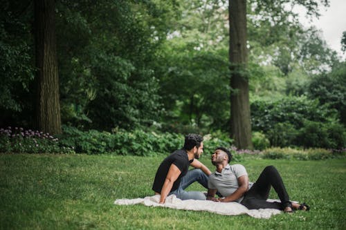 Photograph of a Couple Looking at Each Other 