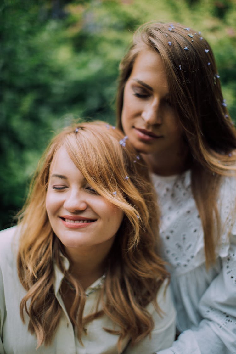 Close-up Photo Of Beautiful Happy Women 