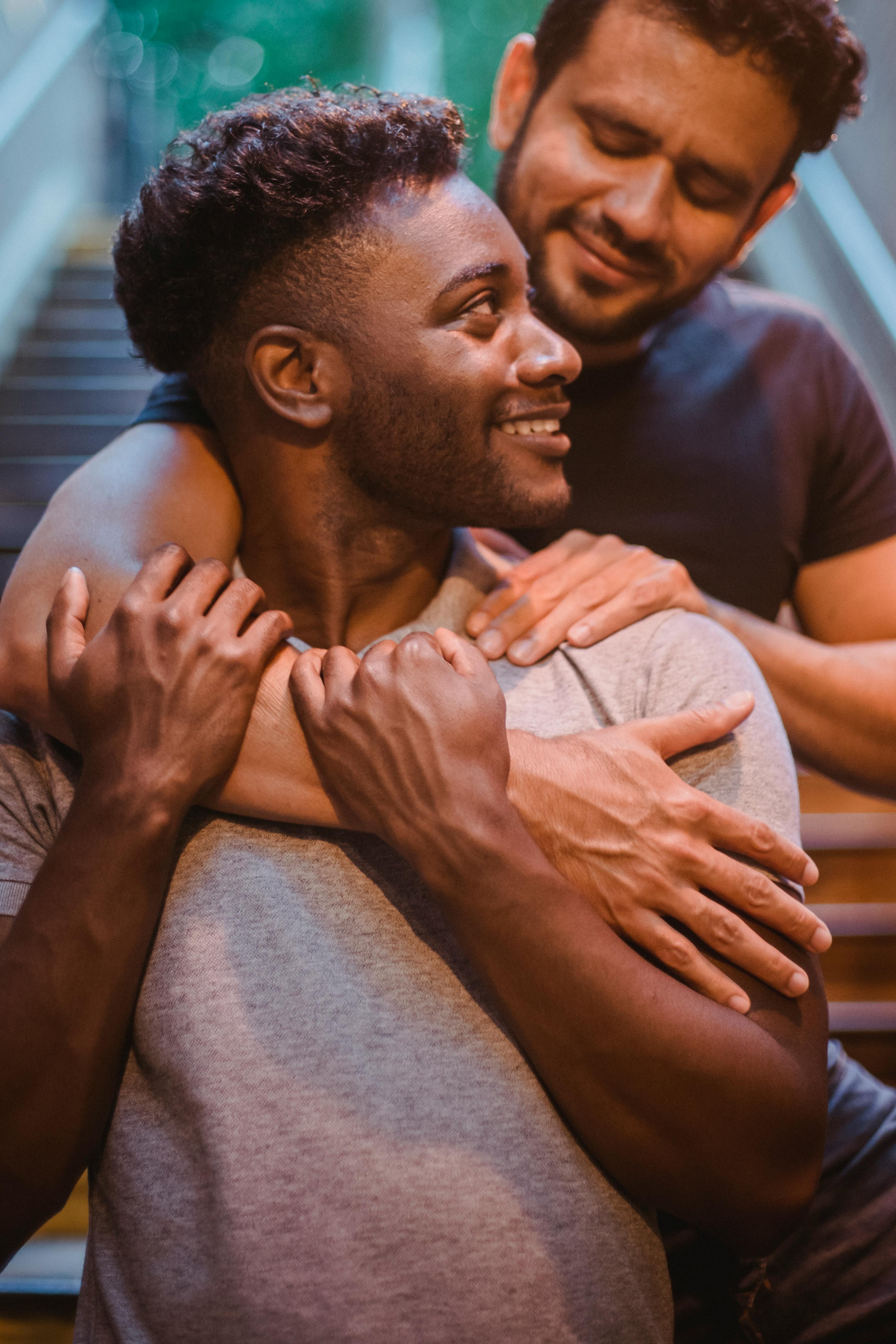 A Man Hugging his Partner · Free Stock Photo