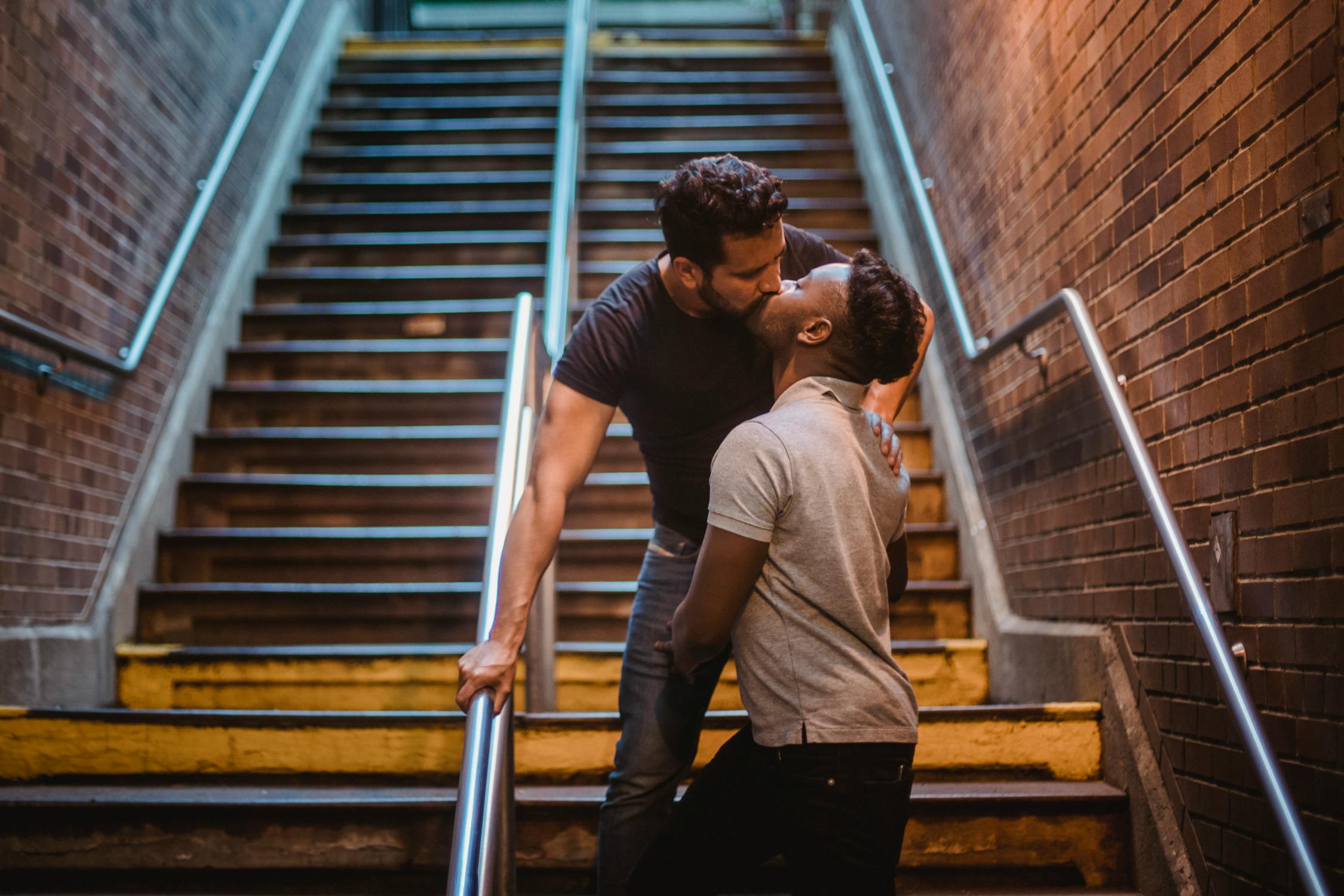 Two Men Kissing · Free Stock Photo