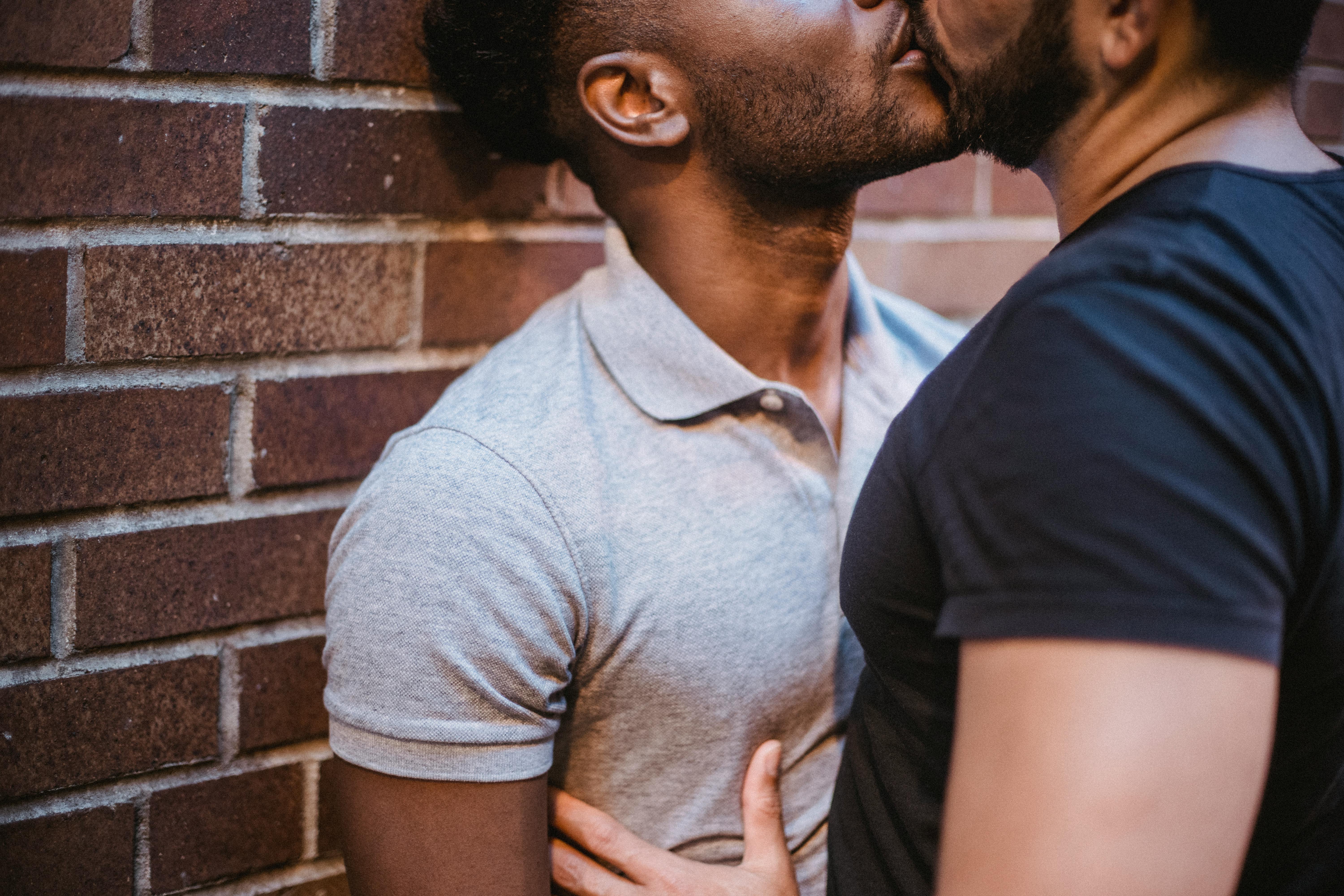 Two Men Kissing � Free Stock Photo