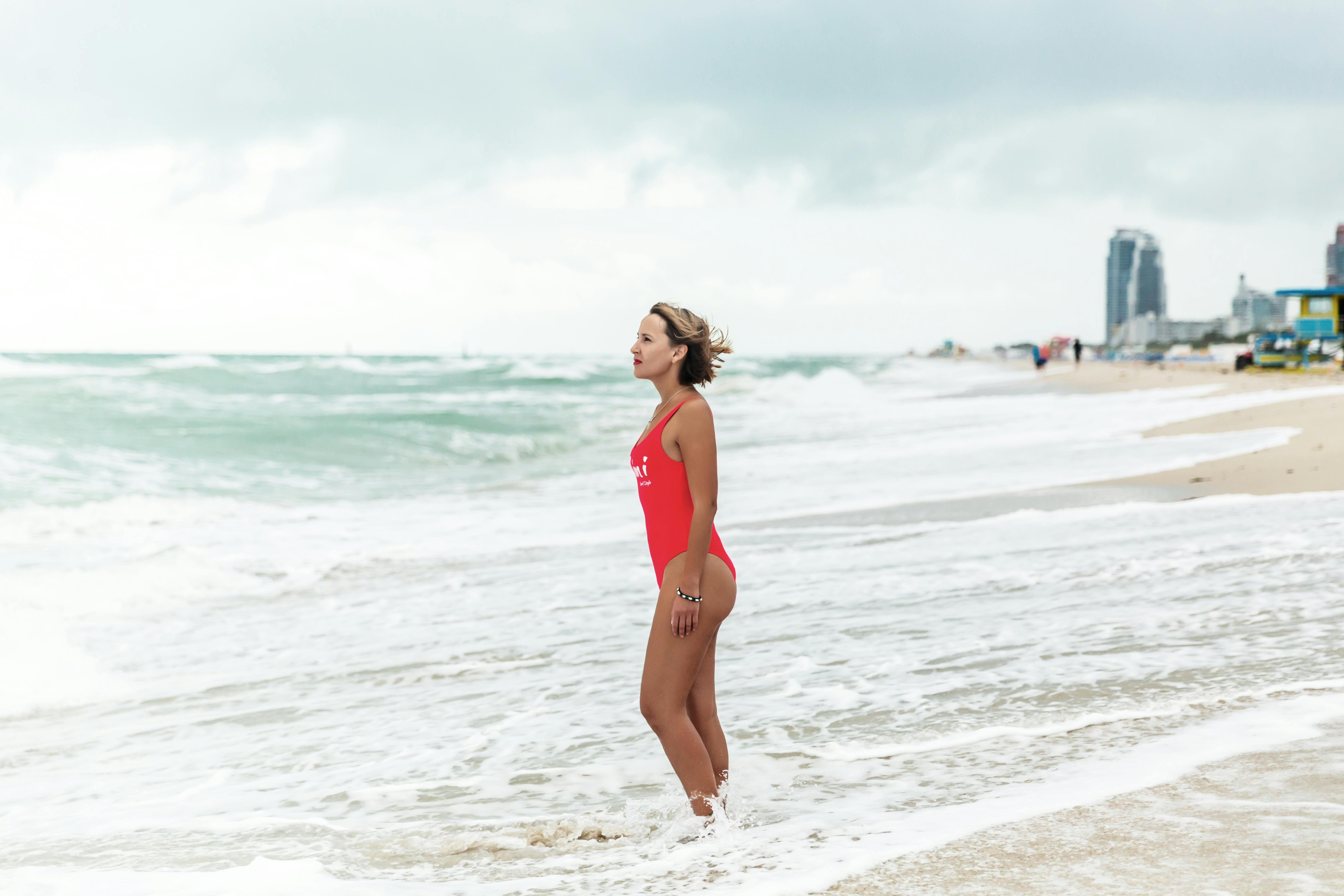 Slim Female Legs Wearing Bikini and Walking Stock Image - Image of  swimwear, walking: 102418645