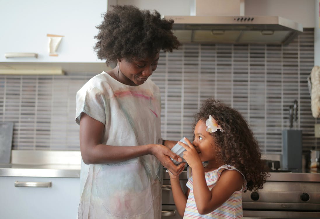 Mother and Daughter Looking at Each Other