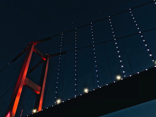 다리, 도시, 밤의 무료 스톡 사진