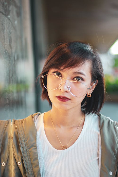 A Woman in Gray Jacket