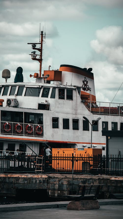 A Ferry Boat Docked on the Port