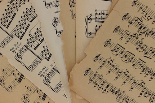 Old Pages of Musical Notations 