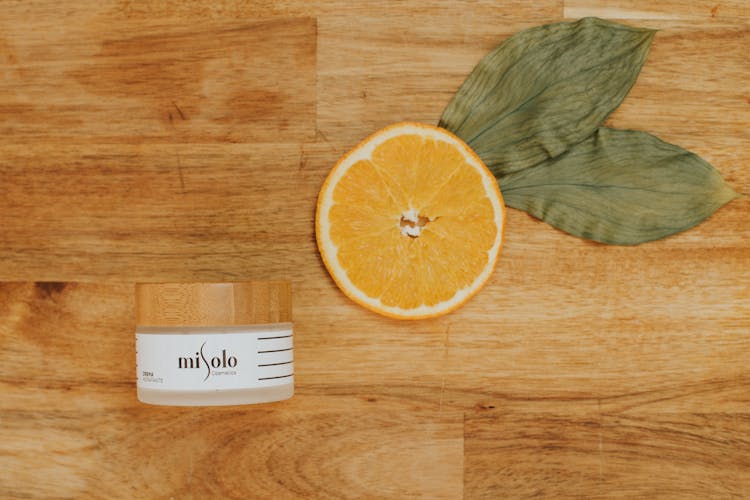 Cream Jar With Orange Slice