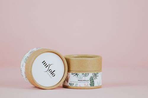 Free Chic skincare product packaging in eco-friendly design with pastel background. Stock Photo