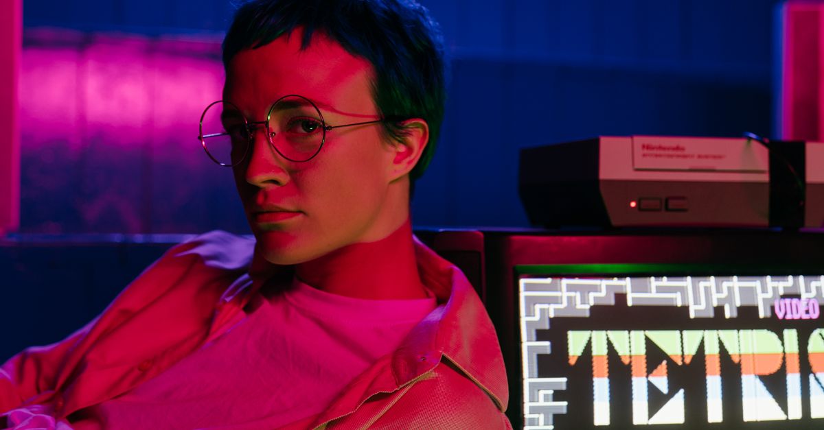 Tetris logo video game arcade cabinet
