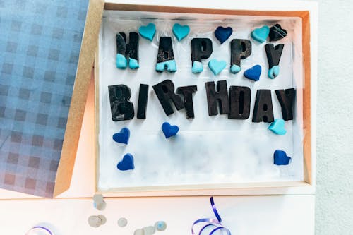 Free Happy Birthday Sign in a Box Stock Photo