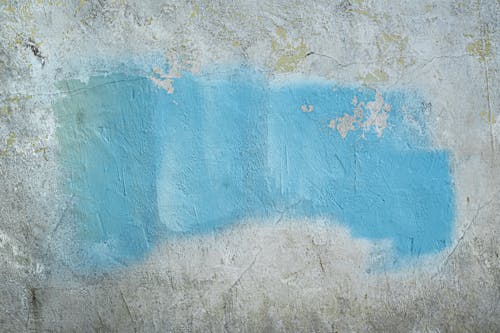 Free Close Up of Blue Paint on Wall Stock Photo