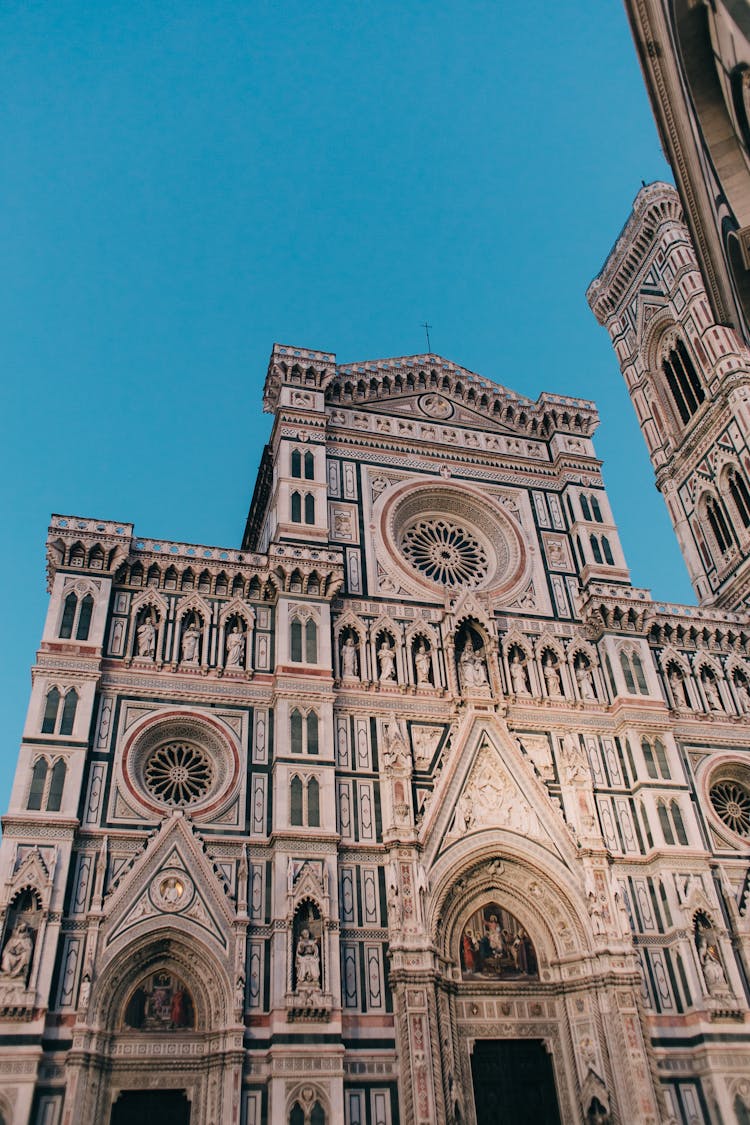 Facade Of Old Gothic Cathedral