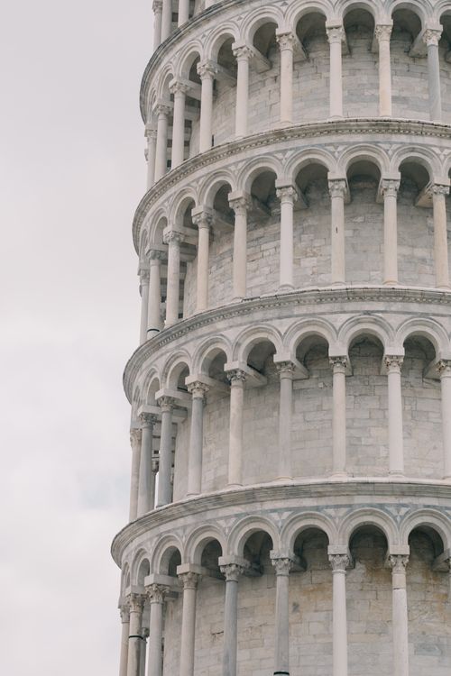Free Exterior of famous aged stone construction with ornamental elements and pillars in Italy Stock Photo