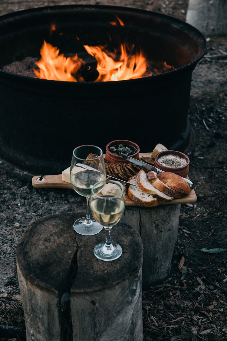 Small Picnic Near Fire Bowl