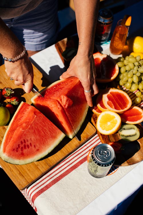 Kostnadsfri bild av över huvudet, skiva, tropiska frukter