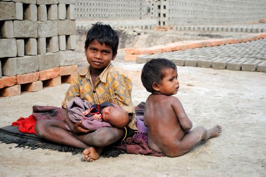 Children in Brickyard