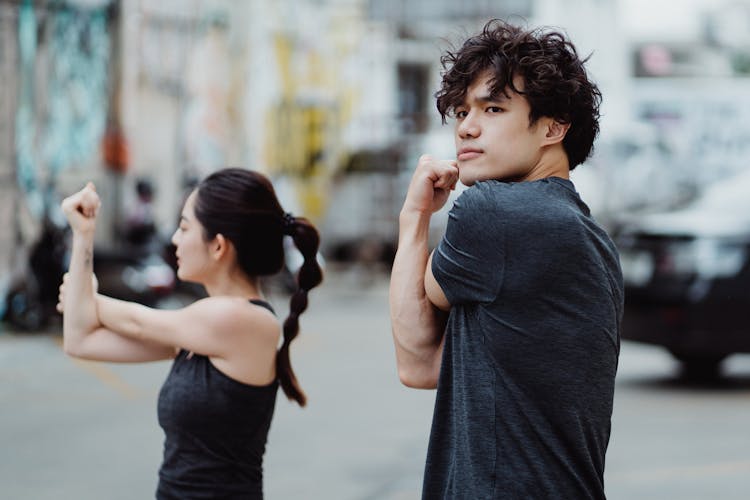 Young People Doing Sports Outside