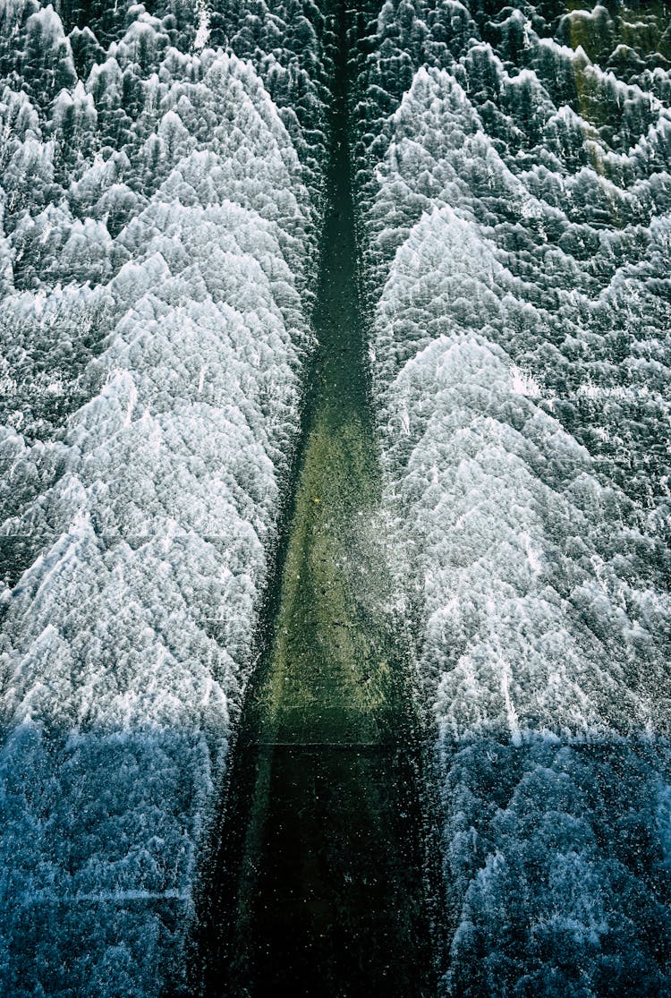 Powerful Stream Of Foamy Water In Nature