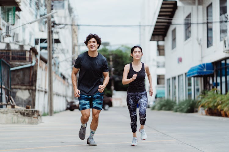 A Couple Jogging Together