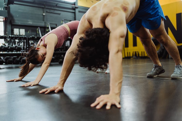 Young Athletes Training At Gym