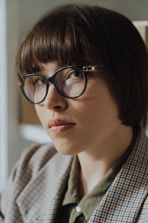 Man in Black Framed Eyeglasses