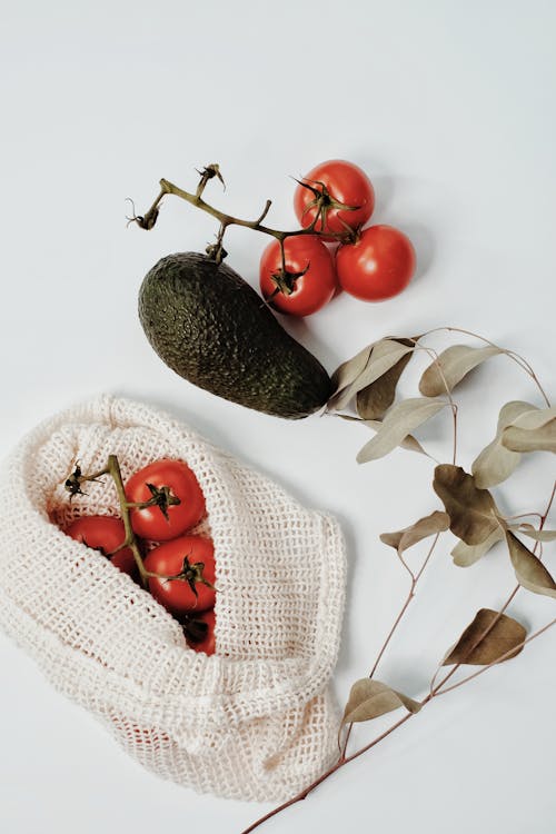 Tomatoes on Burlap Bag 